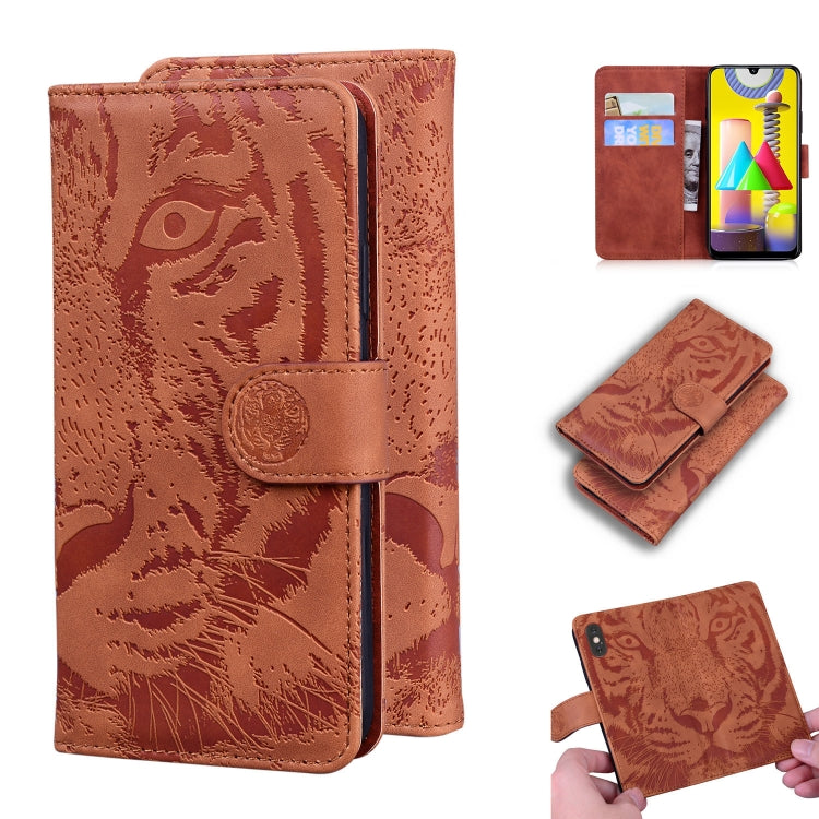 Tiger Embossing Pattern Horizontal Flip Leather Case with Holder & Card Slots & Wallet, For Samsung Galaxy A41, For Samsung Galaxy M31, For Samsung Galaxy A01, For Samsung Galaxy A6 (2018)