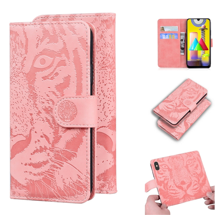 Tiger Embossing Pattern Horizontal Flip Leather Case with Holder & Card Slots & Wallet, For Samsung Galaxy A41, For Samsung Galaxy M31, For Samsung Galaxy A01, For Samsung Galaxy A6 (2018)