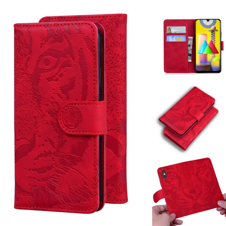 Tiger Embossing Pattern Horizontal Flip Leather Case with Holder & Card Slots & Wallet, For Samsung Galaxy A41, For Samsung Galaxy M31, For Samsung Galaxy A01, For Samsung Galaxy A6 (2018)