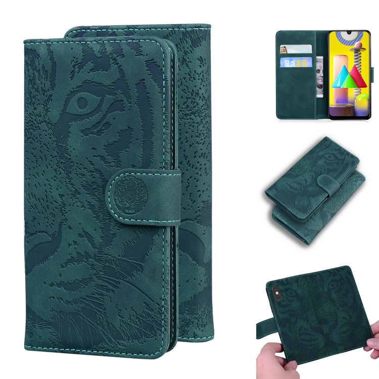 Tiger Embossing Pattern Horizontal Flip Leather Case with Holder & Card Slots & Wallet, For Samsung Galaxy A41, For Samsung Galaxy M31, For Samsung Galaxy A01, For Samsung Galaxy A6 (2018)