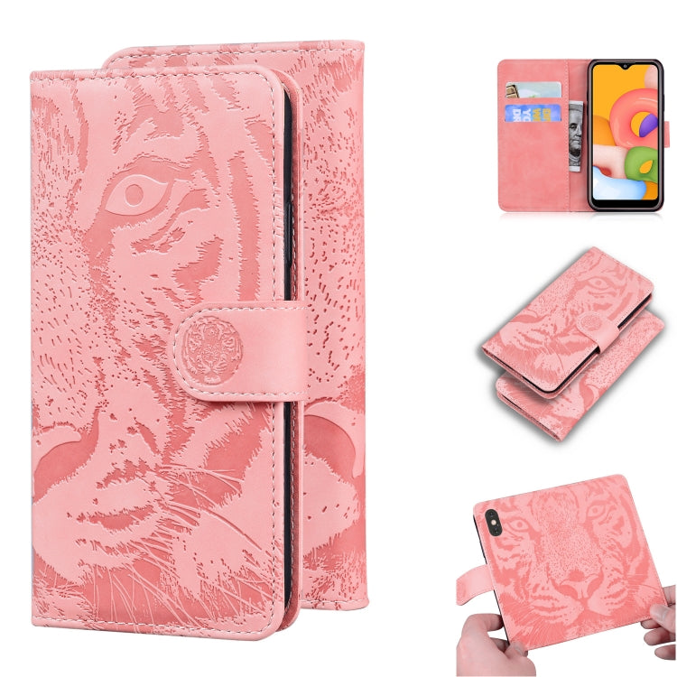 Tiger Embossing Pattern Horizontal Flip Leather Case with Holder & Card Slots & Wallet, For Samsung Galaxy A41, For Samsung Galaxy M31, For Samsung Galaxy A01, For Samsung Galaxy A6 (2018)