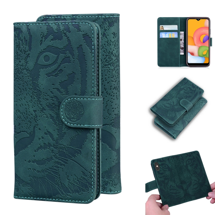 Tiger Embossing Pattern Horizontal Flip Leather Case with Holder & Card Slots & Wallet, For Samsung Galaxy A41, For Samsung Galaxy M31, For Samsung Galaxy A01, For Samsung Galaxy A6 (2018)