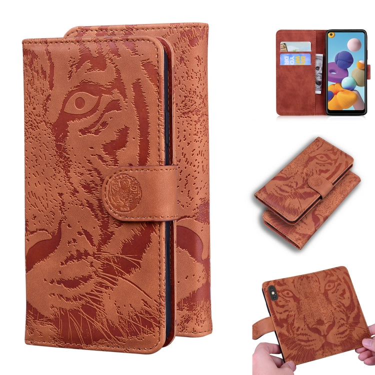 Tiger Embossing Pattern Horizontal Flip Leather Case with Holder & Card Slots & Wallet, For Samsung Galaxy A21, For Samsung Galaxy A40, For Samsung Galaxy A50 / A30s, For Samsung Galaxy A51 4G