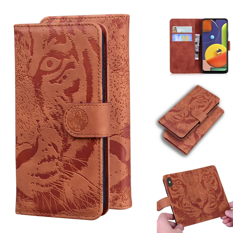 Tiger Embossing Pattern Horizontal Flip Leather Case with Holder & Card Slots & Wallet, For Samsung Galaxy A21, For Samsung Galaxy A40, For Samsung Galaxy A50 / A30s, For Samsung Galaxy A51 4G