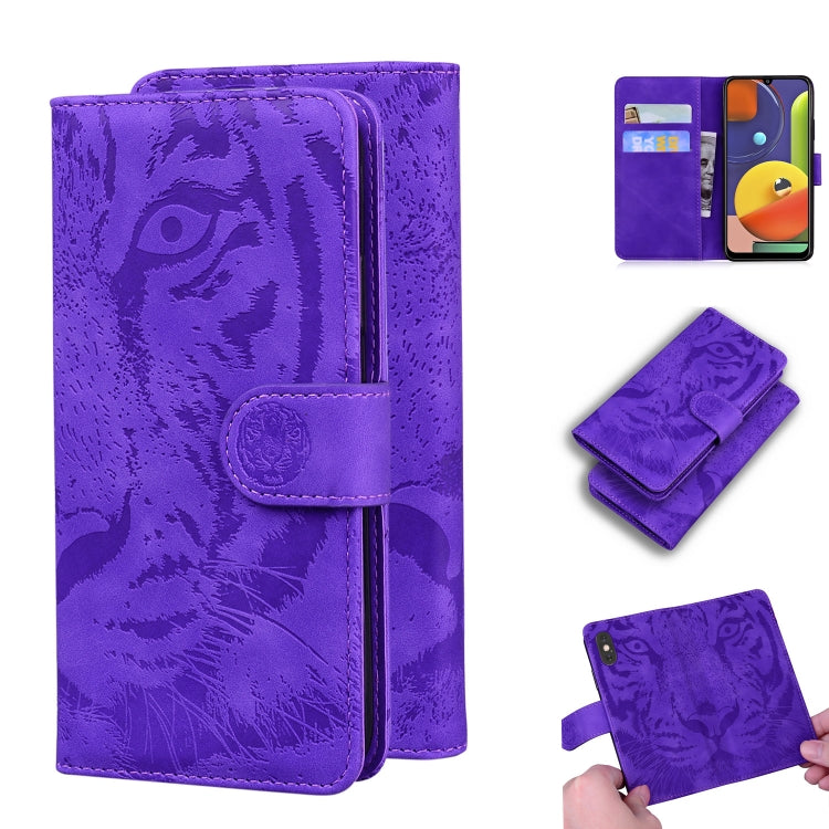 Tiger Embossing Pattern Horizontal Flip Leather Case with Holder & Card Slots & Wallet, For Samsung Galaxy A21, For Samsung Galaxy A40, For Samsung Galaxy A50 / A30s, For Samsung Galaxy A51 4G