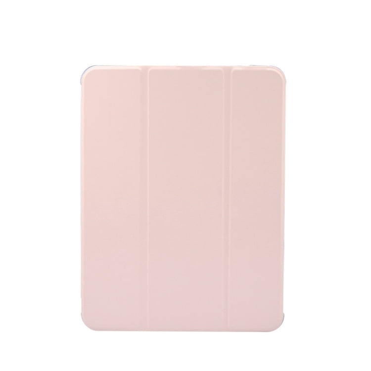 Étui à rabat horizontal en cuir TPU et PU transparent, 3 volets, avec support, emplacement pour stylo et fonction veille/réveil, pour iPad Air 2022/2020 10.9