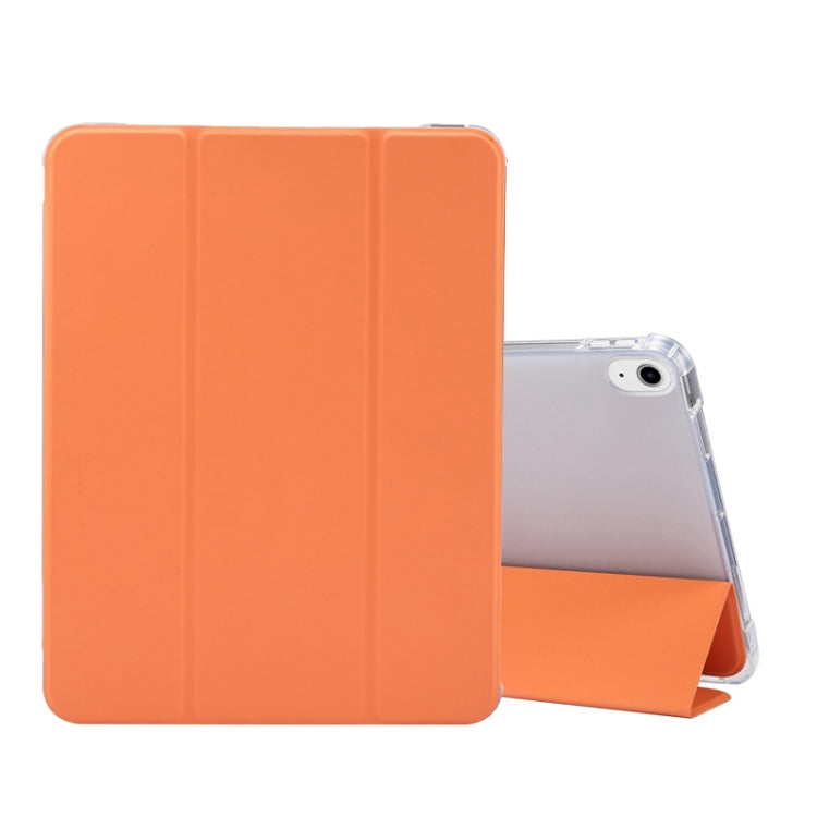 Étui à rabat horizontal en cuir TPU et PU transparent, 3 volets, avec support, emplacement pour stylo et fonction veille/réveil, pour iPad Air 2022/2020 10.9