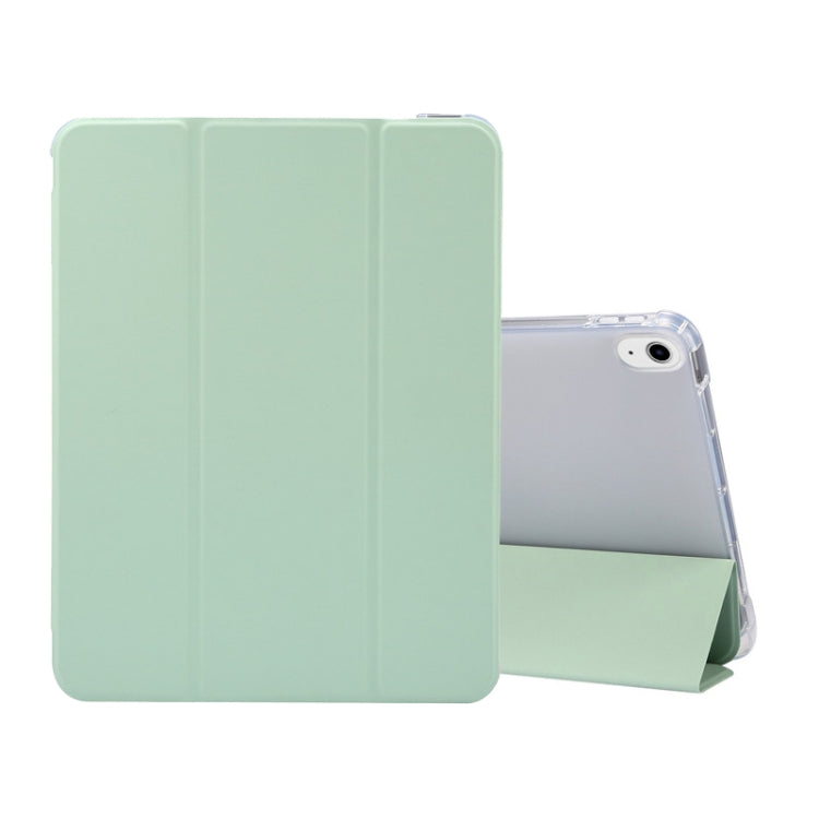 Étui à rabat horizontal en cuir TPU et PU transparent, 3 volets, avec support, emplacement pour stylo et fonction veille/réveil, pour iPad Air 2022/2020 10.9