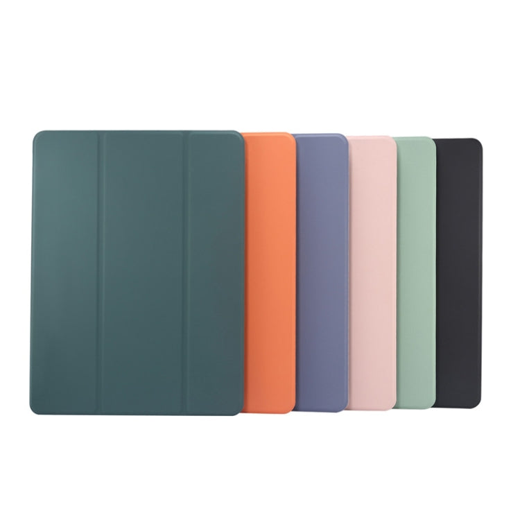 Étui à rabat horizontal en cuir TPU et PU transparent, 3 volets, avec support, emplacement pour stylo et fonction veille/réveil, pour iPad Air 2022/2020 10.9