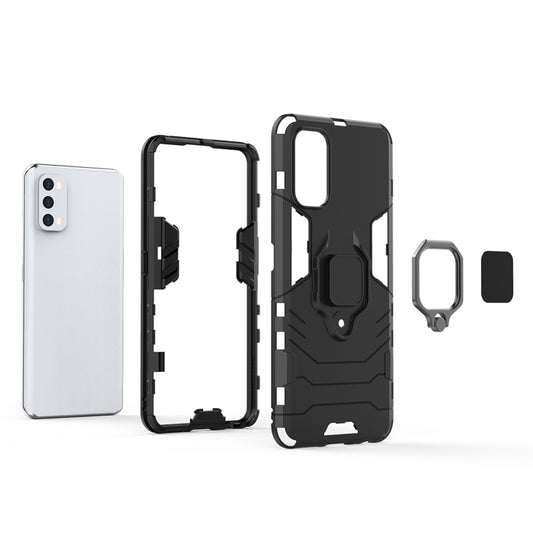 Galaxy M51 case back panel with PC hard shell and TPU grip texture