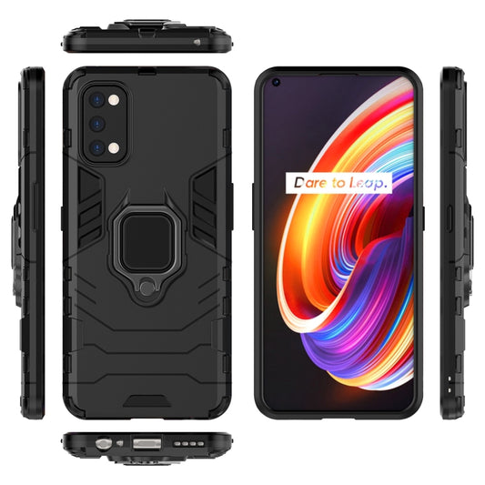 Smartphone held with magnetic ring holder on Galaxy M51 protective case