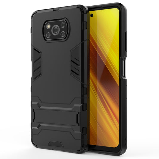 Xiaomi Poco X3 NFC shockproof protective case with stand holder, PC TPU dual layer design