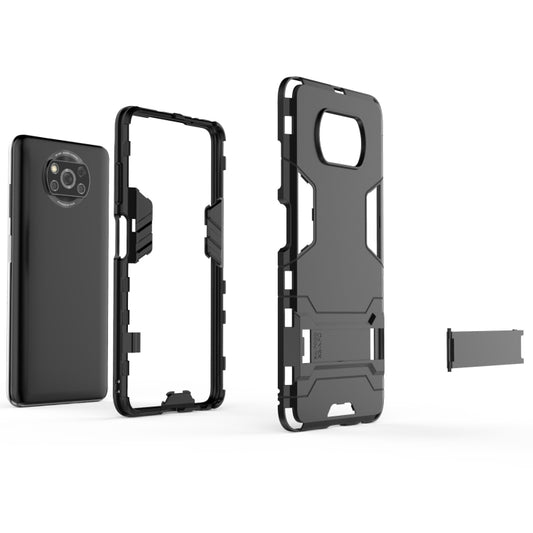 Poco X3 NFC case detail showing raised edge protection for screen and camera lens coverage