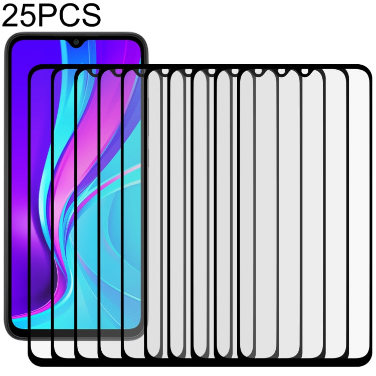 25 PCS Full Glue Full Screen Tempered Glass Film