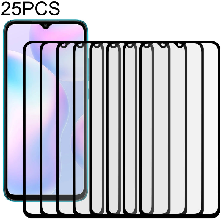 25 PCS Full Glue Full Screen Tempered Glass Film