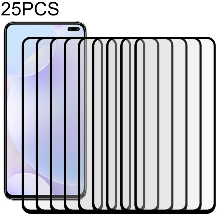 25 PCS Full Glue Full Screen Tempered Glass Film