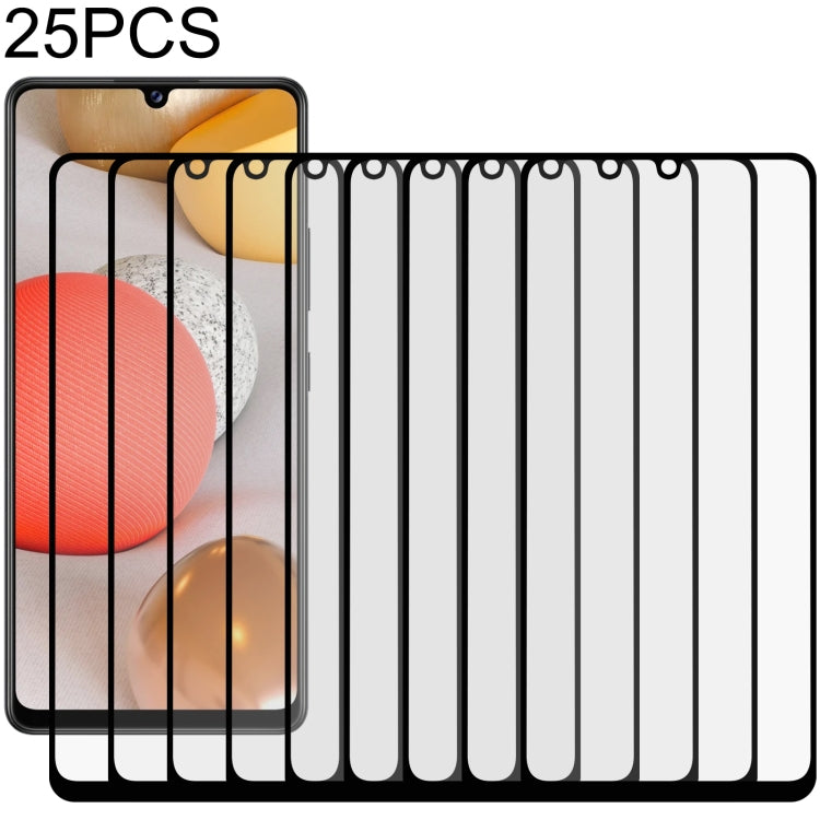 Lot de 25 films en verre trempé plein écran, pour Samsung Galaxy A42 5G (25 pièces), Samsung Galaxy M01 Core (25 pièces), Samsung Galaxy A71 5G UW (25 pièces), Samsung Galaxy S20 FE 5G (25 pièces)