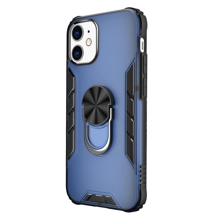 Magnetic Frosted PC + Matte TPU Shockproof Case with Ring Holder, For iPhone 12 mini