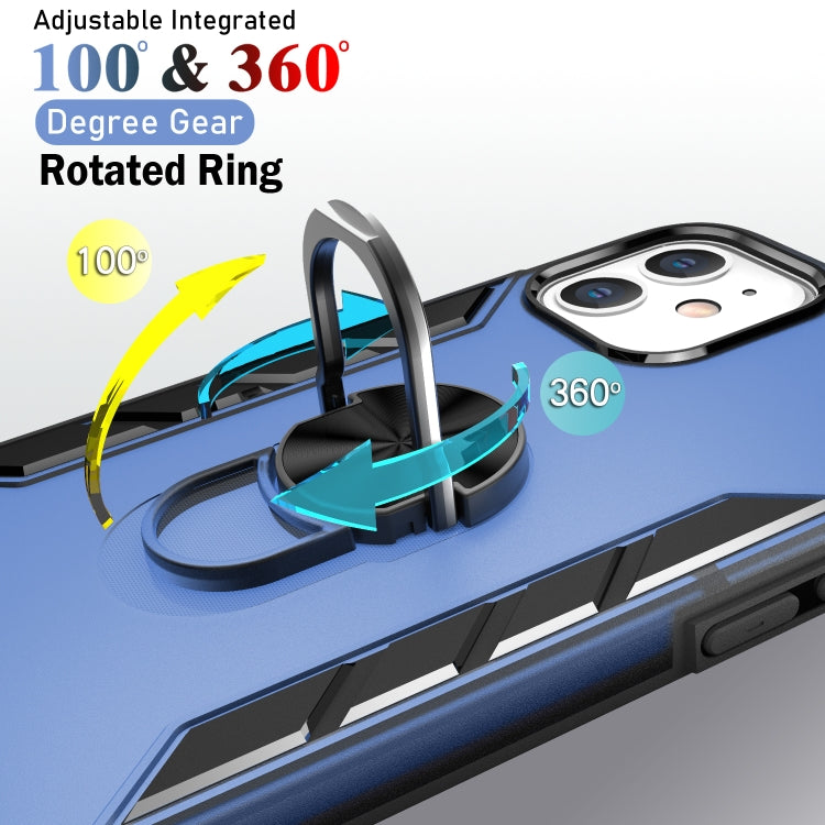 Magnetic Frosted PC + Matte TPU Shockproof Case with Ring Holder, For iPhone 12 mini