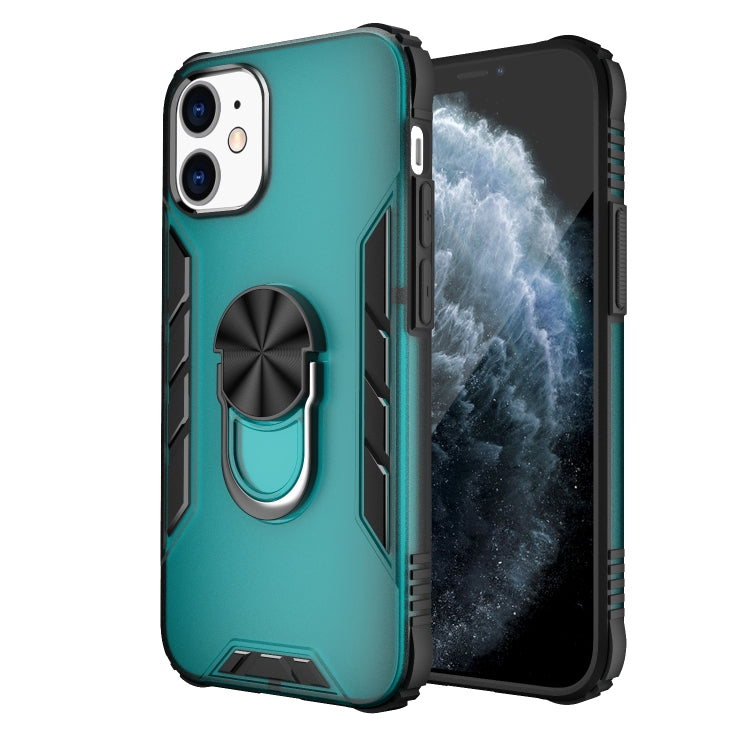 Magnetic Frosted PC + Matte TPU Shockproof Case with Ring Holder, For iPhone 12 mini