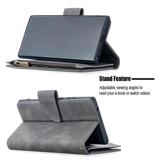 Horizontal flip PU leather case for Note20 Ultra, open wallet configuration