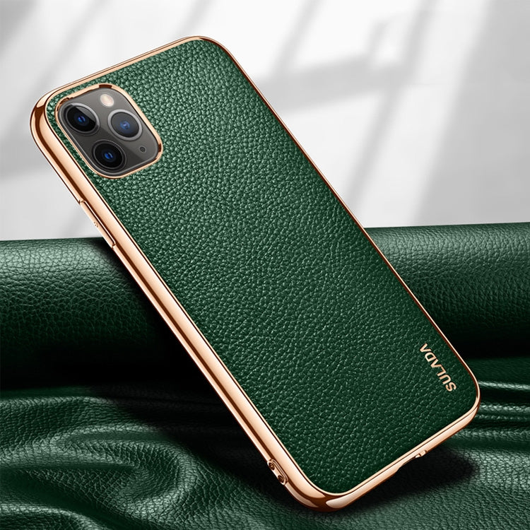 SULADA Litchi Texture Leather Electroplated Shckproof Protective Case