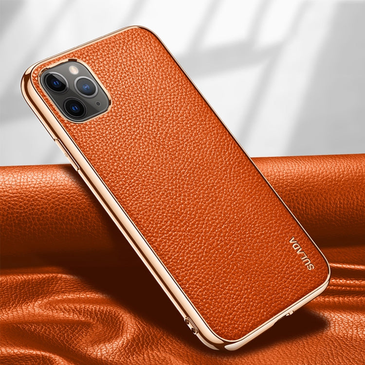 SULADA Litchi Texture Leather Electroplated Shckproof Protective Case