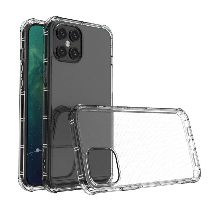 Straight Edge Dual Bone-bits Shockproof TPU Clear Case