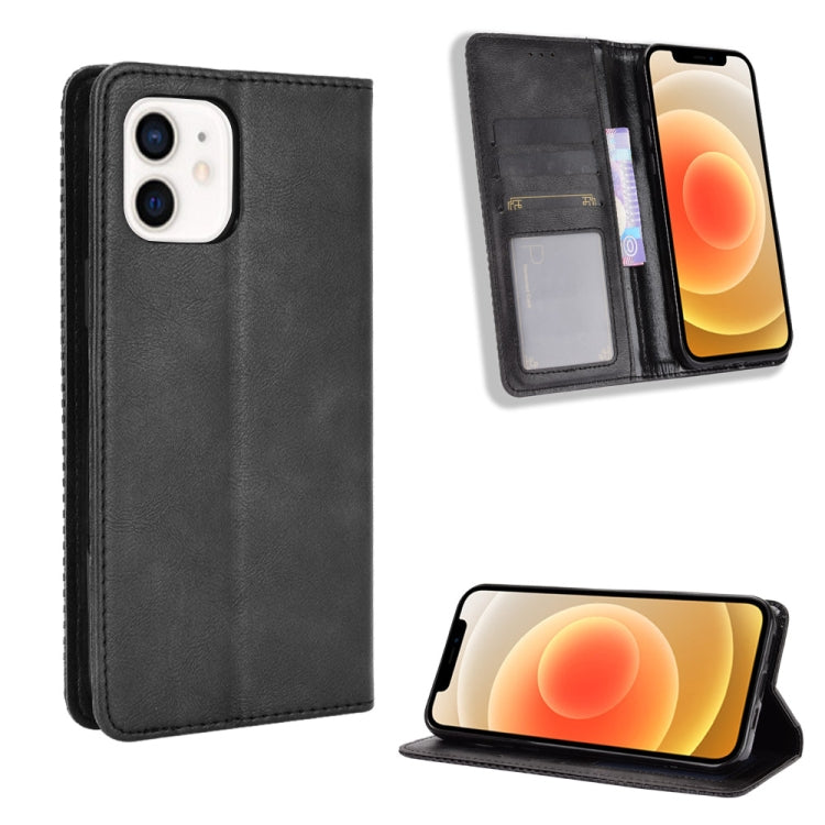 Magnetic Buckle Retro Pattern Horizontal Flip Leather Case with Holder & Card Slot & Wallet, For iPhone 12 mini, For iPhone 12 / 12 Pro, For iPhone 12 Pro Max