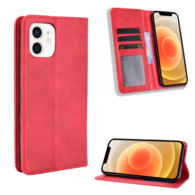 Magnetic Buckle Retro Pattern Horizontal Flip Leather Case with Holder & Card Slot & Wallet, For iPhone 12 mini, For iPhone 12 / 12 Pro, For iPhone 12 Pro Max