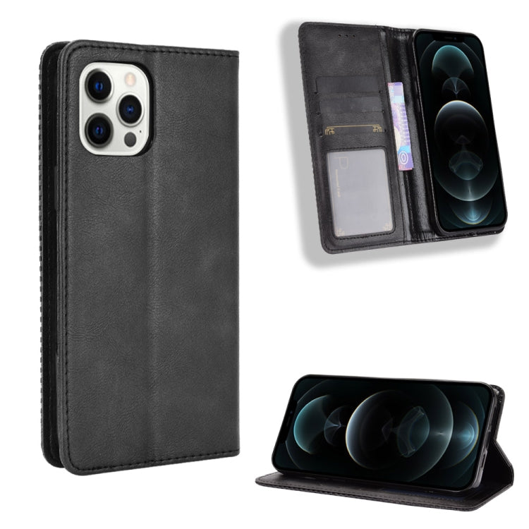 Magnetic Buckle Retro Pattern Horizontal Flip Leather Case with Holder & Card Slot & Wallet, For iPhone 12 mini, For iPhone 12 / 12 Pro, For iPhone 12 Pro Max