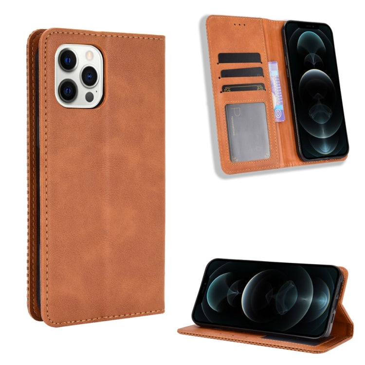 Magnetic Buckle Retro Pattern Horizontal Flip Leather Case with Holder & Card Slot & Wallet, For iPhone 12 mini, For iPhone 12 / 12 Pro, For iPhone 12 Pro Max