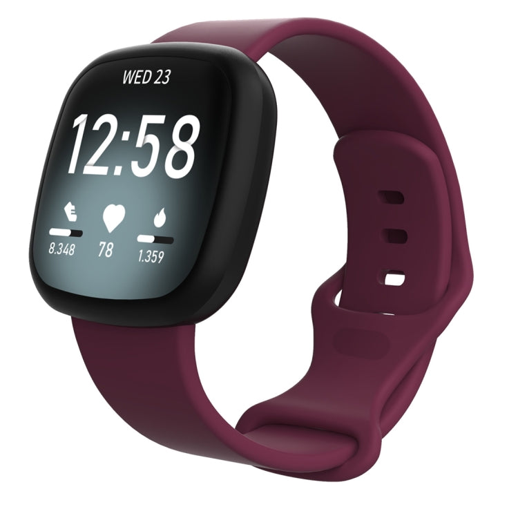 For Fitbit Versa 3 / Sense Silicone Replacement Strap Watchband, Size: L