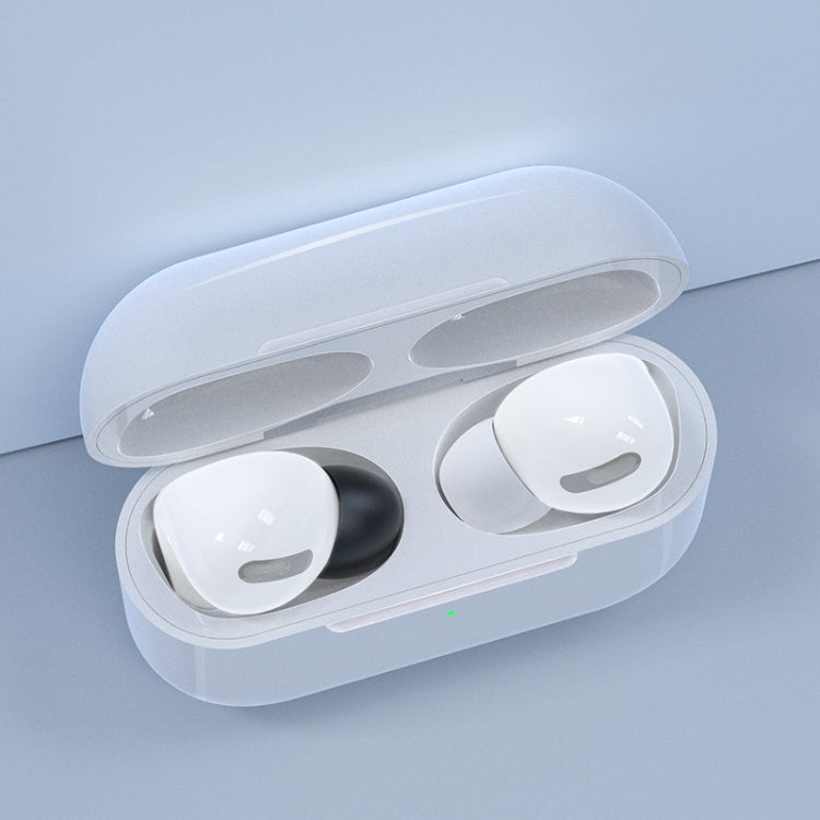 12 PCS Wireless Earphone Replaceable Silicone + Memory Foam Ear Cap Earplugs for AirPods Pro, with Storage Box, Silicone + Memory Foam White + Black, Silicone + Memory Foam White + Grey