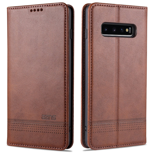 Magnetic leather calf texture flip case Samsung Galaxy S10+ with card slots and wallet holder