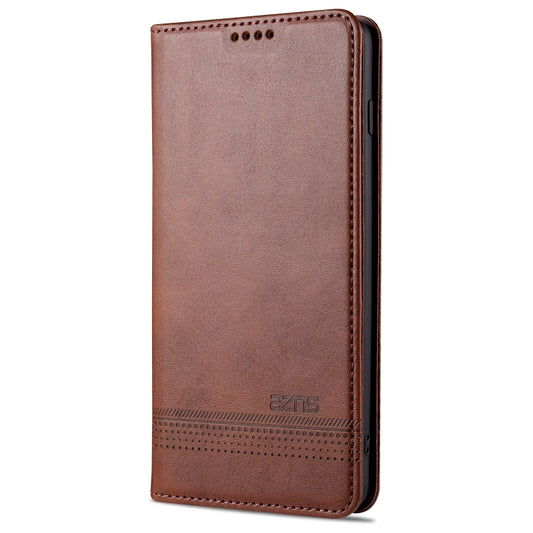 Galaxy S20 FE phone case magnetic closure horizontal flip design brown leather