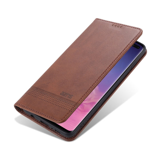 AZNS magnetic flip case interior card slot details Samsung Galaxy S10 Plus