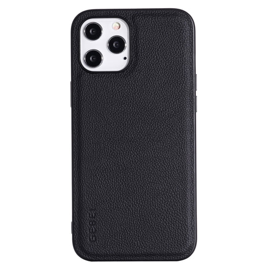 GEBEI full-coverage shockproof leather case for iPhone 12 Pro in black