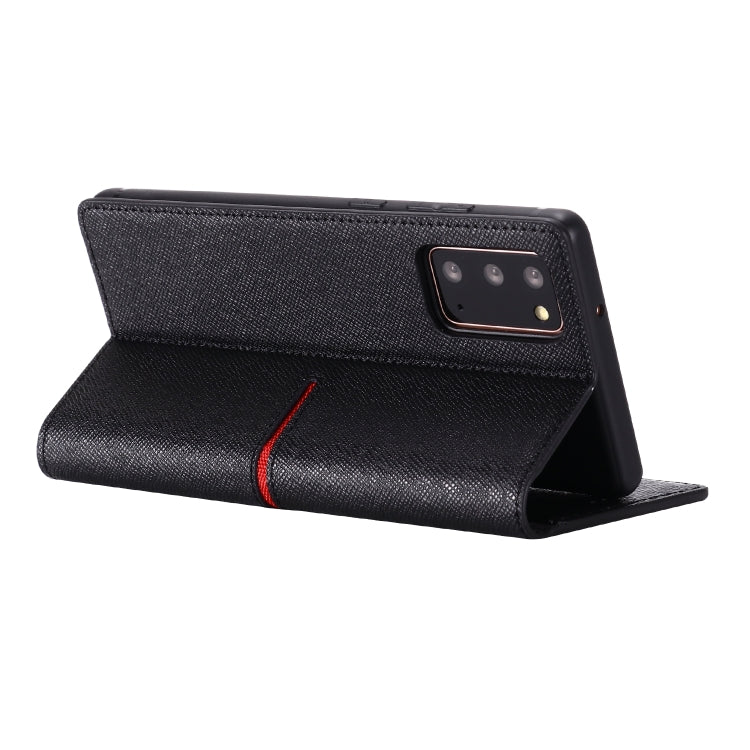 GEBEI Top-grain Leather Horizontal Flip Protective Case with Holder & Card Slots & Wallet & Photo Frame, For Samsung Galaxy Note 20