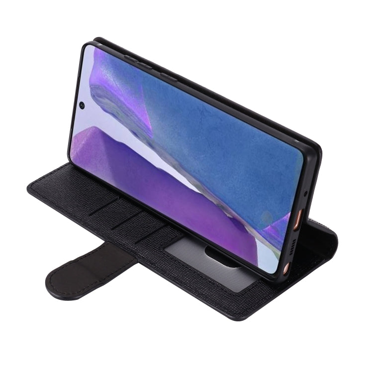 GEBEI Top-grain Leather Horizontal Flip Protective Case with Holder & Card Slots & Wallet & Photo Frame, For Samsung Galaxy Note 20