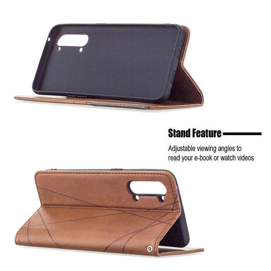 Magnetic leather case OPPO Find X2 Lite front cover rhombus texture finish