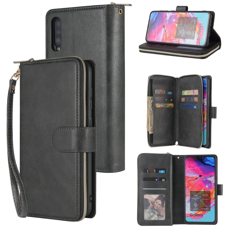Zipper Wallet Bag Horizontal Flip PU Leather Case with Holder & 9 Card Slots & Wallet & Lanyard & Photo Frame, For Samsung Galaxy A51, For Samsung Galaxy A51 5G, For Samsung Galaxy A70, For Samsung Galaxy A71