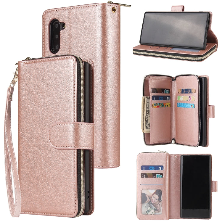 Zipper Wallet Bag Horizontal Flip PU Leather Case with Holder & 9 Card Slots & Wallet & Lanyard & Photo Frame, For Samsung Galaxy A71 5G, For Samsung Galaxy Note10, For Samsung Galaxy Note10+, For Samsung Galaxy Note20