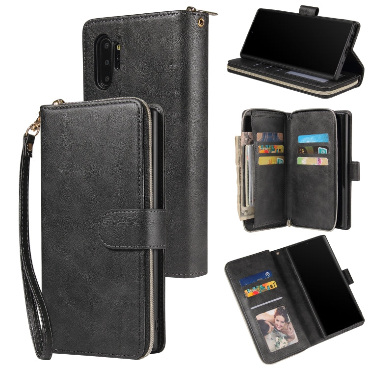 Zipper Wallet Bag Horizontal Flip PU Leather Case with Holder & 9 Card Slots & Wallet & Lanyard & Photo Frame, For Samsung Galaxy A71 5G, For Samsung Galaxy Note10, For Samsung Galaxy Note10+, For Samsung Galaxy Note20