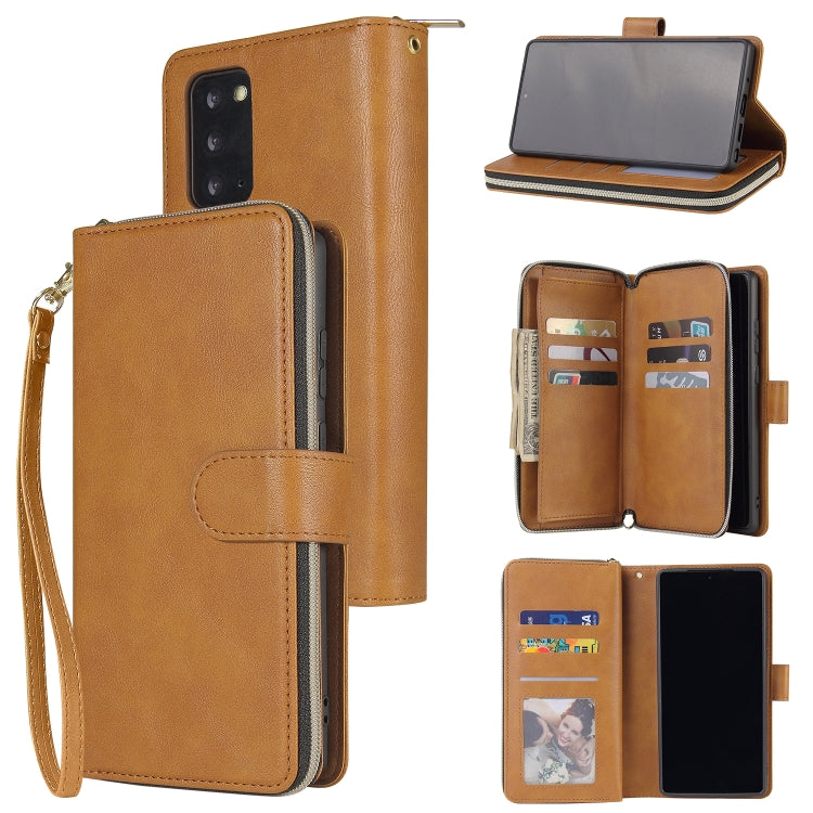 Zipper Wallet Bag Horizontal Flip PU Leather Case with Holder & 9 Card Slots & Wallet & Lanyard & Photo Frame, For Samsung Galaxy A71 5G, For Samsung Galaxy Note10, For Samsung Galaxy Note10+, For Samsung Galaxy Note20