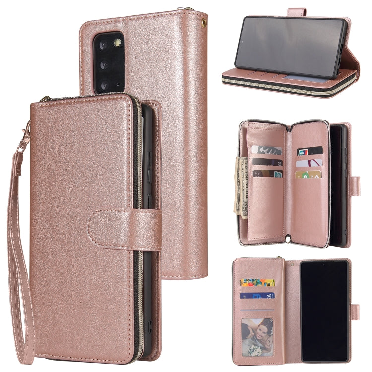 Zipper Wallet Bag Horizontal Flip PU Leather Case with Holder & 9 Card Slots & Wallet & Lanyard & Photo Frame, For Samsung Galaxy A71 5G, For Samsung Galaxy Note10, For Samsung Galaxy Note10+, For Samsung Galaxy Note20