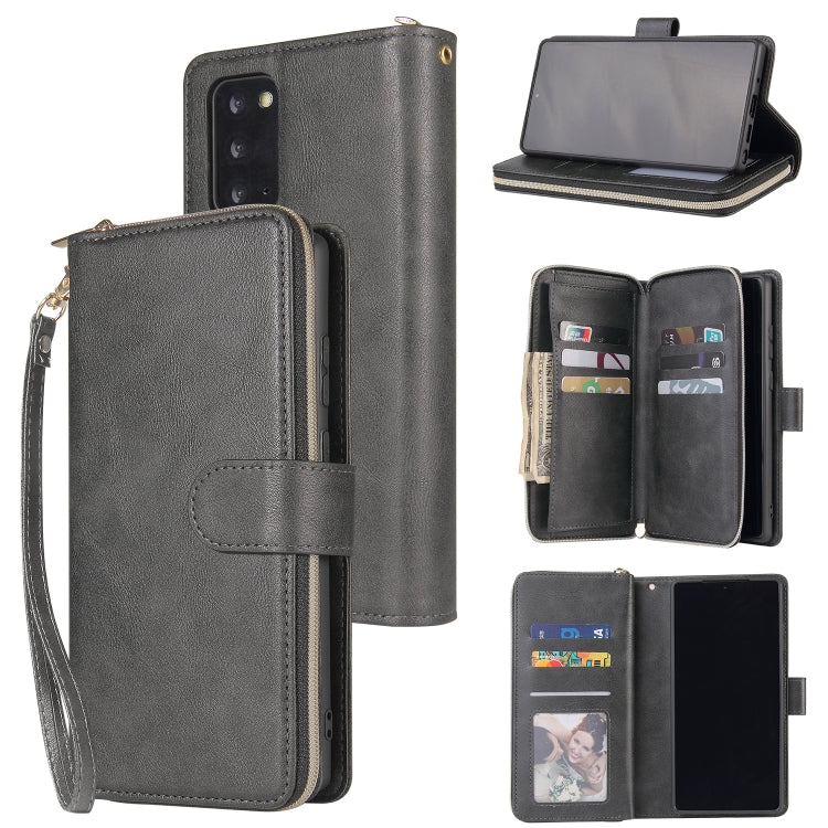Zipper Wallet Bag Horizontal Flip PU Leather Case with Holder & 9 Card Slots & Wallet & Lanyard & Photo Frame, For Samsung Galaxy A71 5G, For Samsung Galaxy Note10, For Samsung Galaxy Note10+, For Samsung Galaxy Note20
