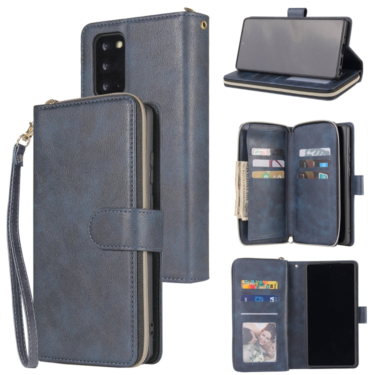 Zipper Wallet Bag Horizontal Flip PU Leather Case with Holder & 9 Card Slots & Wallet & Lanyard & Photo Frame, For Samsung Galaxy Note20 Ultra, For Samsung Galaxy S20 FE 5G