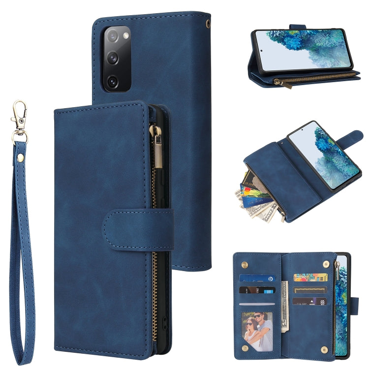 Zipper Wallet Bag Horizontal Flip PU Leather Case with Holder & 9 Card Slots & Wallet & Lanyard & Photo Frame, For Samsung Galaxy Note20 Ultra, For Samsung Galaxy S20 FE 5G