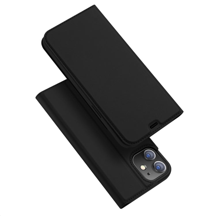 DUX DUCIS Skin Pro Series Horizontal Flip PU + TPU Leather Case with Holder & Card Slots, For iPhone 12 / 12 Pro